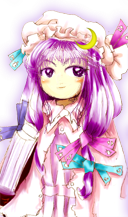 Character portraite sprite of Patchouli Knowledge from The Embodiment of Scarlet Devil